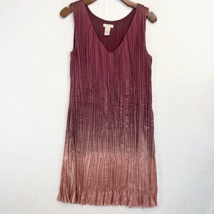 Sundance Ombre Pleated Mini Dress in Pink and Purple
